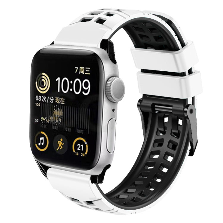 Twill Dual-row Buckle Silicone Watch Band, For Apple Watch Series 4 40mm, For Apple Watch Series 3 38mm, For Apple Watch 38mm, For Apple Watch Series 3 42mm, For Apple Watch Series 2 42mm