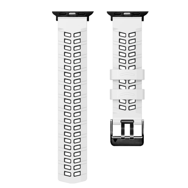 Twill Dual-row Buckle Silicone Watch Band, For Apple Watch Series 4 40mm, For Apple Watch Series 3 38mm, For Apple Watch 38mm, For Apple Watch Series 3 42mm, For Apple Watch Series 2 42mm