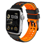 Twill Dual-row Buckle Silicone Watch Band, For Apple Watch Series 4 40mm, For Apple Watch Series 3 38mm, For Apple Watch 38mm, For Apple Watch Series 3 42mm, For Apple Watch Series 2 42mm