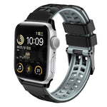 Twill Dual-row Buckle Silicone Watch Band, For Apple Watch Series 4 40mm, For Apple Watch Series 3 38mm, For Apple Watch 38mm, For Apple Watch Series 3 42mm, For Apple Watch Series 2 42mm