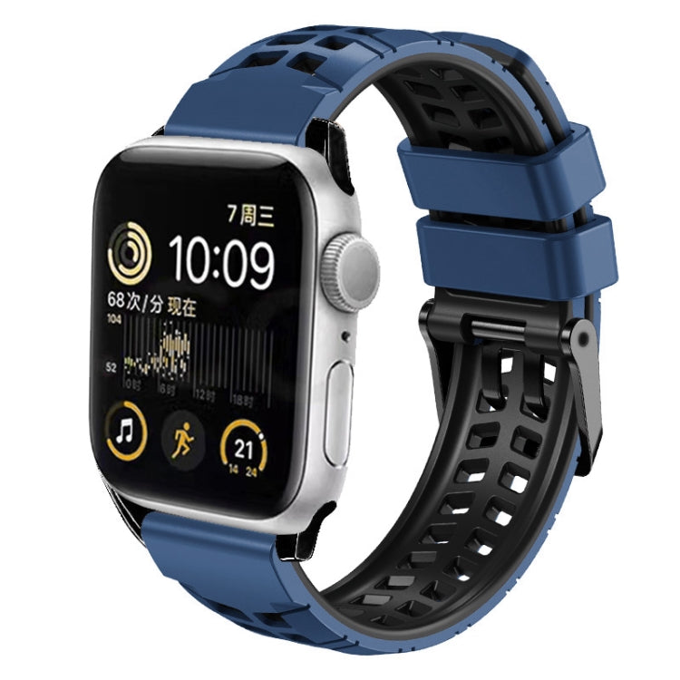 Twill Dual-row Buckle Silicone Watch Band, For Apple Watch Series 4 40mm, For Apple Watch Series 3 38mm, For Apple Watch 38mm, For Apple Watch Series 3 42mm, For Apple Watch Series 2 42mm
