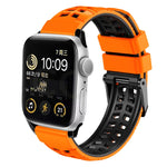 Twill Dual-row Buckle Silicone Watch Band, For Apple Watch Series 4 40mm, For Apple Watch Series 3 38mm, For Apple Watch 38mm, For Apple Watch Series 3 42mm, For Apple Watch Series 2 42mm