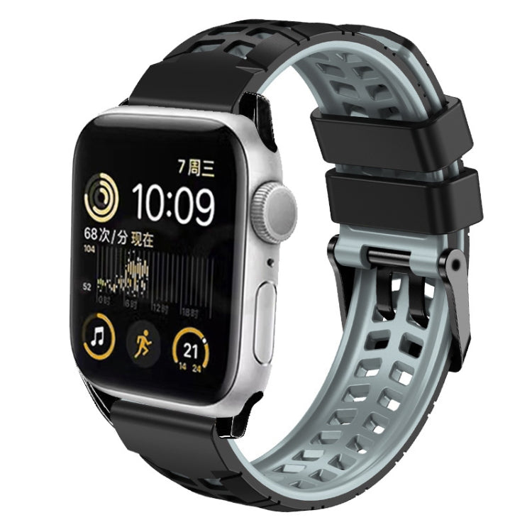 Twill Dual-row Buckle Silicone Watch Band, For Apple Watch Series 4 40mm, For Apple Watch Series 3 38mm, For Apple Watch 38mm, For Apple Watch Series 3 42mm, For Apple Watch Series 2 42mm