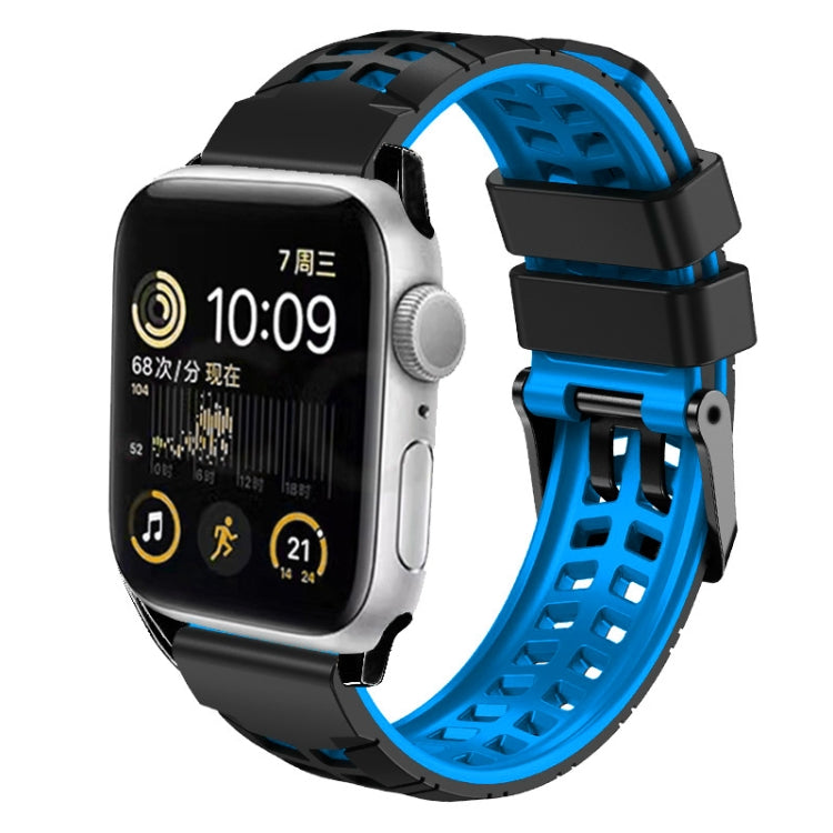 Twill Dual-row Buckle Silicone Watch Band, For Apple Watch Series 4 40mm, For Apple Watch Series 3 38mm, For Apple Watch 38mm, For Apple Watch Series 3 42mm, For Apple Watch Series 2 42mm
