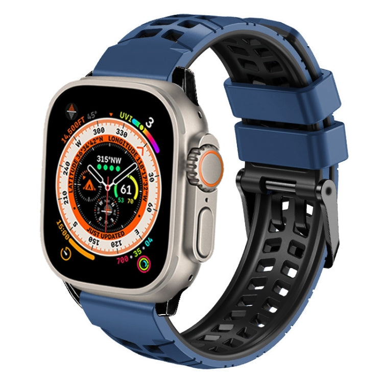 Twill Dual-row Buckle Silicone Watch Band, For Apple Watch Ultra 49mm, For Apple Watch SE 2023 44mm, For Apple Watch SE 2023 40mm, For Apple Watch Ultra 2 49mm, For Apple Watch Series 9 45mm