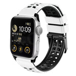 Twill Dual-row Buckle Silicone Watch Band, For Apple Watch Ultra 49mm, For Apple Watch SE 2023 44mm, For Apple Watch SE 2023 40mm, For Apple Watch Ultra 2 49mm, For Apple Watch Series 9 45mm