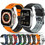 Twill Dual-row Buckle Silicone Watch Band, For Apple Watch Series 6 44mm, For Apple Watch Series 5 44mm, For Apple Watch Series 5 40mm, For Apple Watch Series 4 44mm, For Apple Watch 42mm