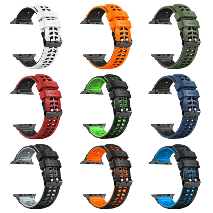 Twill Dual-row Buckle Silicone Watch Band, For Apple Watch Series 4 40mm, For Apple Watch Series 3 38mm, For Apple Watch 38mm, For Apple Watch Series 3 42mm, For Apple Watch Series 2 42mm