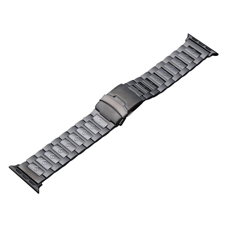 Safety Buckle Titanium Steel Watch Band, For Apple Watch Ultra 49mm, For Apple Watch SE 2023 44mm, For Apple Watch SE 2023 40mm, For Apple Watch Ultra 2 49mm, For Apple Watch Series 9 45mm, For Apple Watch SE 2022 40mm, For Apple Watch SE 2022 44mm    ...