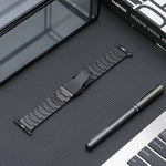 Safety Buckle Titanium Steel Watch Band, For Apple Watch Series 5 44mm, For Apple Watch Series 5 40mm, For Apple Watch Series 4 44mm, For Apple Watch 42mm, For Apple Watch Series 4 40mm, For Apple Watch Series 3 38mm, For Apple Watch 38mm              ...