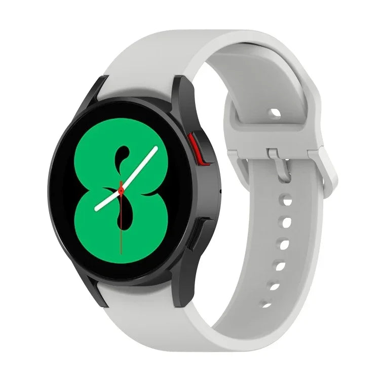 For Samsung Galaxy Watch 6 / 6 Classic Solid Color Buckle Silicone Watch Band, L Size, S Size