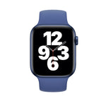 For Apple Watch Series 8&7 41mm / SE 2&6&SE&5&4 40mm / 3&2&1 38mm Solid Color Elastic Silicone Watch Band, Size:L 156mm, Size:L 156mm