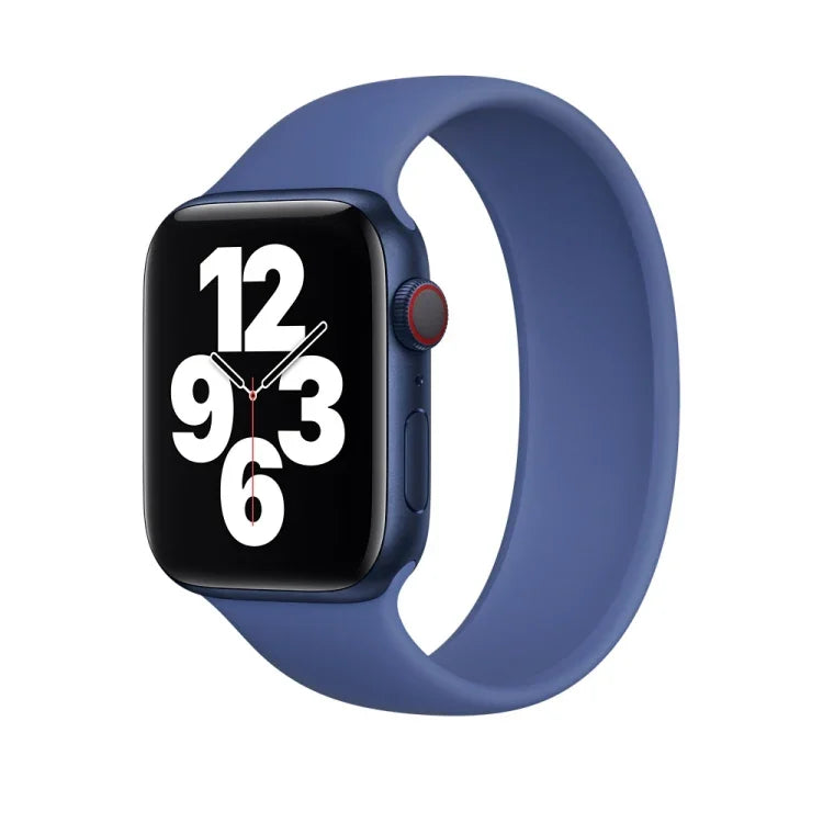 For Apple Watch Series 5 & 4 44mm / 3 & 2 & 1 42mm Solid Color Elastic Silicone Replacement Wrist Strap Watchband, Size:S 130mm, S 130mm, Size:M 143mm, M 143mm, Size:L 156mm, L 156mm