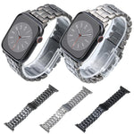 Five Beads Titanium Steel Watch Band, For Apple Watch Series 6 44mm, For Apple Watch Series 5 44mm, For Apple Watch Series 5 40mm, For Apple Watch Series 4 44mm, For Apple Watch 42mm, For Apple Watch Series 3 38mm, For Apple Watch 38mm                 ...