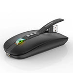 HXSJ M113 2400DPI Dual Mode 2.4GHz + Bluetooth 5.1 Wireless Mouse