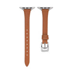 T-shaped Slim Genuine Leather Watch Band, For Apple Watch Series 7 41mm, For Apple Watch Series 7 45mm, For Apple Watch SE 40mm, For Apple Watch SE 44mm, For Apple Watch Series 6 40mm, For Apple Watch Series 6 44mm
