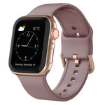 Pin Buckle Silicone Watch Band, For Apple Watch Series 7 45mm