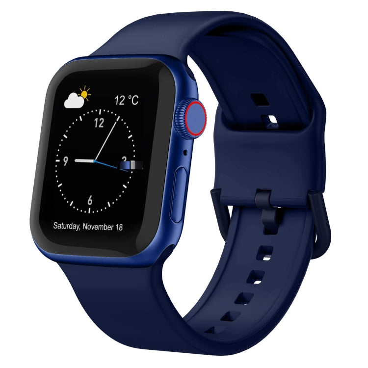 Pin Buckle Silicone Watch Band, For Apple Watch Series 6 40mm