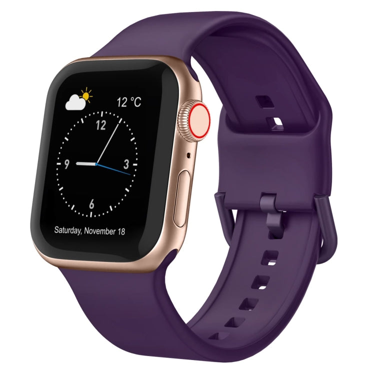 Pin Buckle Silicone Watch Band, For Apple Watch Series 5 44mm