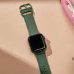 Pin Buckle Silicone Watch Band, For Apple Watch 42mm