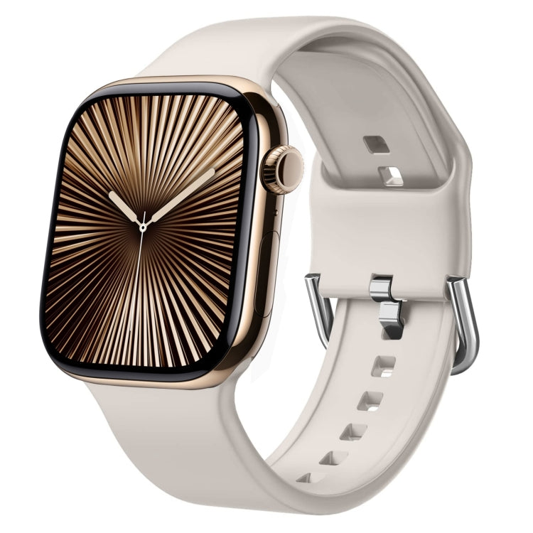 Pin Buckle Silicone Watch Band, For Apple Watch Series 10 46mm