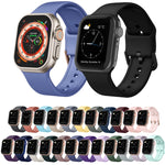 Pin Buckle Silicone Watch Band, For Apple Watch Series 7 45mm