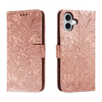 Lace Flower Embossing Flip Leather Phone Case, For iPhone 17e / 16e, For iPhone 17 Pro Max, For iPhone 17 Pro, For iPhone 17, For iPhone Air, For iPhone 16 Pro Max, For iPhone 16 Pro, For iPhone 16 Plus