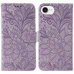 Lace Flower Embossing Flip Leather Phone Case, For iPhone 17e / 16e, For iPhone 17 Pro Max, For iPhone 17 Pro, For iPhone 17, For iPhone Air, For iPhone 16 Pro Max, For iPhone 16 Pro, For iPhone 16 Plus