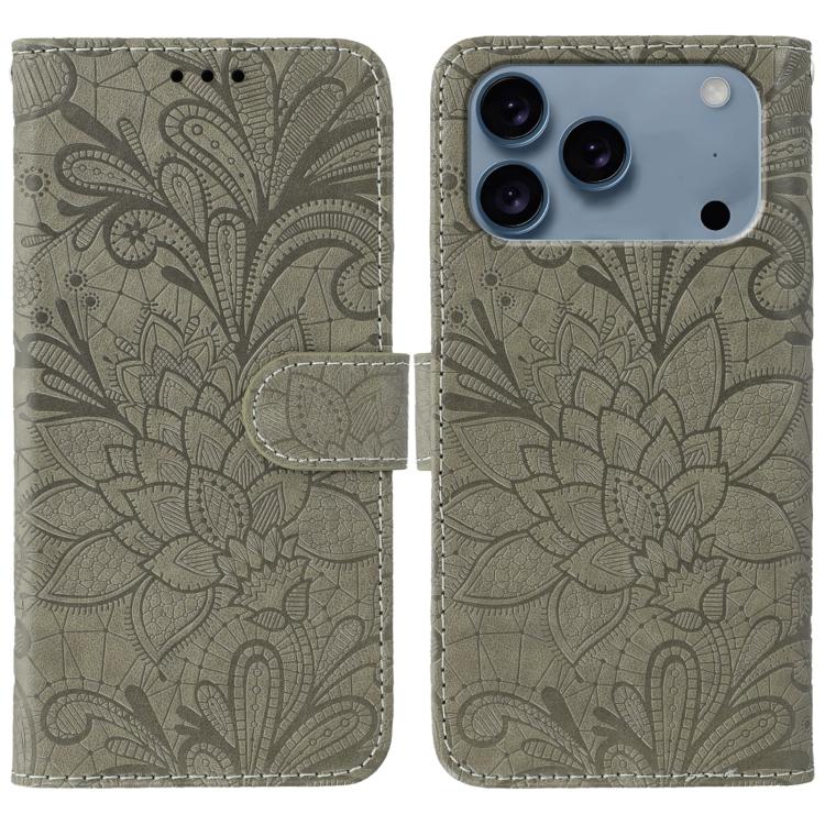 Lace Flower Embossing Flip Leather Phone Case, For iPhone 17e / 16e, For iPhone 17 Pro Max, For iPhone 17 Pro, For iPhone 17, For iPhone Air, For iPhone 16 Pro Max, For iPhone 16 Pro, For iPhone 16 Plus