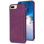 BF28 Frosted Card Bag Phone Case with Holder, For iPhone XS Max, For iPhone 8 Plus / 7 Plus