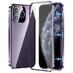 Magnetic Double-buckle HD Tempered Glass Phone Case, For iPhone 11 Pro
