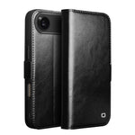 QIALINO Classic 103 Buckle Genuine Leather Phone Case, For iPhone 17e / 16e, For iPhone 17 Pro Max, For iPhone 17 Pro, For iPhone 17, For iPhone Air, For iPhone 15 Pro Max, For iPhone 15 Plus
