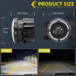 Y5 4 inch 1 Pair Light Guide Single Lens Fog Light, For Jeep Wrangler JK 2 Door 2007-2015