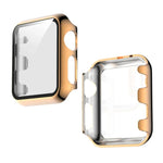 Electroplated PC Case + Tempered Film Integrated Protective Cover, For Apple Watch Series 3 & 2 & 1 38mm, For Apple Watch Series 3 & 2 & 1  42mm, For Apple Watch Series 5 & 4 40mm, For Apple Watch Series 5 & 4 44mm
