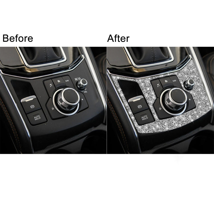 For Mazda CX-5 2017-2018 Car Electronic Handbrake Panel Diamond Decorative Sticker, Left Drive, Car Electronic Handbrake Panel, Left Drive