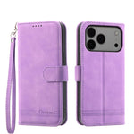 Dierfeng Dream Line TPU Hybrid PU Leather Phone Case, For iPhone 17 Pro Max, For iPhone 17 Pro, For iPhone 17, For iPhone Air, For iPhone 16e, For iPhone 16 Pro Max, For iPhone 16 Pro, For iPhone 16 Plus