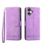 Dierfeng Dream Line TPU Hybrid PU Leather Phone Case, For iPhone 17 Pro Max, For iPhone 17 Pro, For iPhone 17, For iPhone Air, For iPhone 16e, For iPhone 16 Pro Max, For iPhone 16 Pro, For iPhone 16 Plus