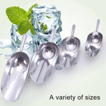 2 PCS Stainless Steel Multifunctional Shovel Aluminum Alloy Ice Shovel Food Tea Shovel Tea Spoon, M