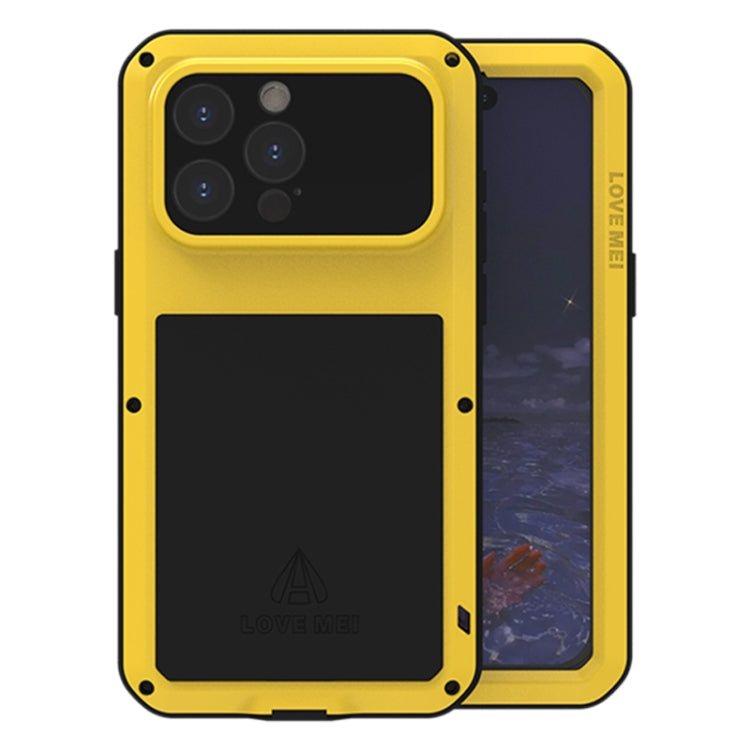 LOVE MEI Metal Shockproof Life Waterproof Dustproof Phone Case, For iPhone 17 Pro Max, For iPhone 17 Pro, For iPhone 17, For iPhone 16 Pro Max, For iPhone 16 Pro, For iPhone 16, For iPhone 15 Pro Max, For iPhone 15 Pro