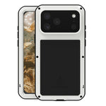 LOVE MEI Metal Shockproof Life Waterproof Dustproof Phone Case, For iPhone 17 Pro Max, For iPhone 17 Pro, For iPhone 17, For iPhone 16 Pro Max, For iPhone 16 Pro, For iPhone 16, For iPhone 15 Pro Max, For iPhone 15 Pro