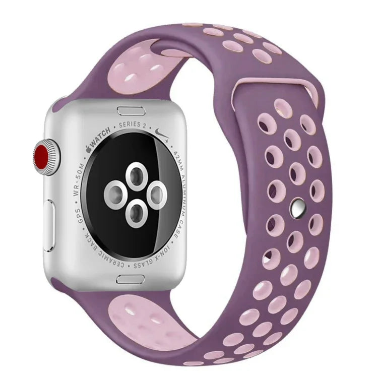Sport Silicone Watchband Standard Edition, For Apple Watch Series 7 41mm / 6 & SE & 5 & 4 40mm / 3 & 2 & 1 38mm, For Apple Watch Ultra 49mm / Series 8&7 45mm / SE 2&6&SE&5&4 44mm / 3&2&1 42mm