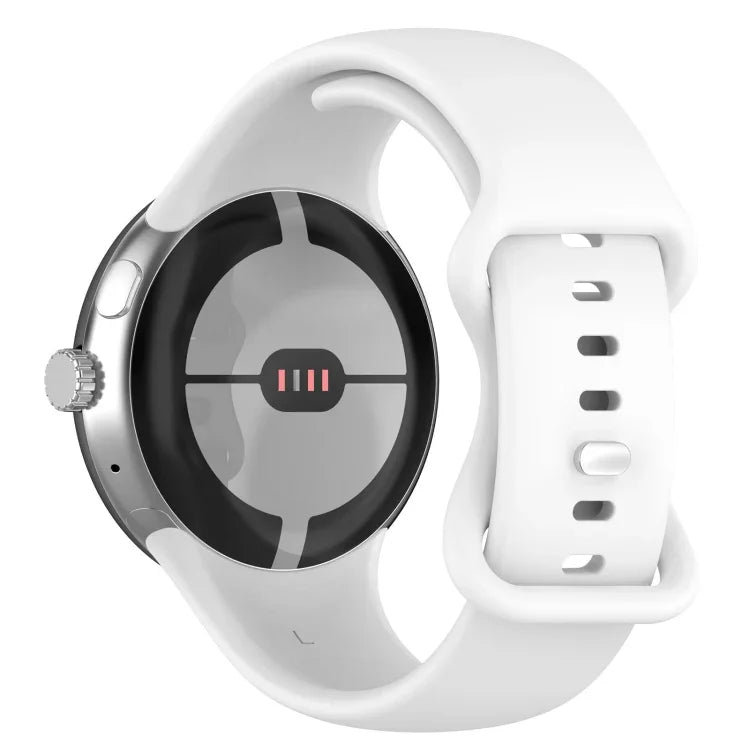 For Google Pixel Watch 4 / 3 / 2 / 1 41mm Solid Color Silicone Watch Band, S Size, L Size