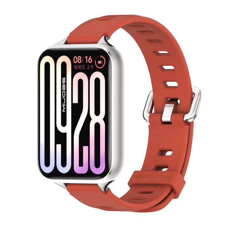 Mijobs Flat Hole Breathable Silicone Watch Band, For Xiaomi Band 10 Pro / Redmi Watch 6 / 5