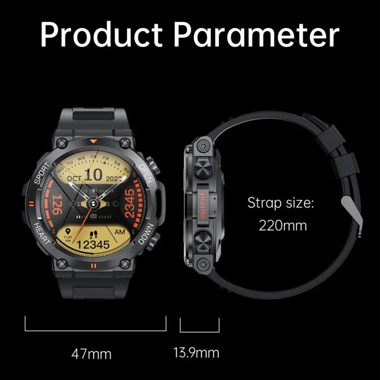 K56 Pro 1.39 inch Smart Steel Strap Wristband Support Heart Rate Monitoring / Blood Pressure Monitoring, Steel Strap (Black Milanese), Steel Strap (Black Three Strains), Steel Strap (Black Bamboo Joint)