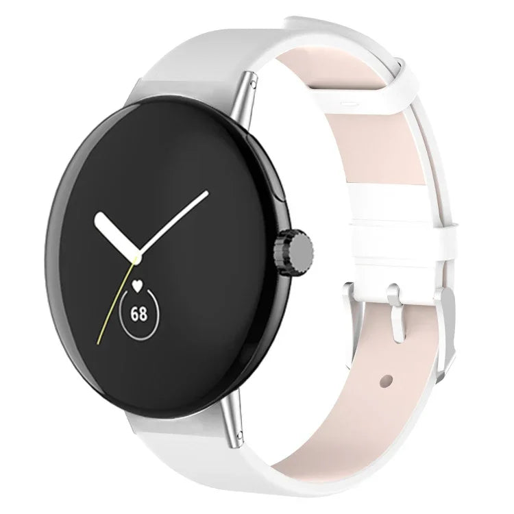 Leather Watch Band, For Google Pixel Watch 4 / 3 / 2 / 1 41mm