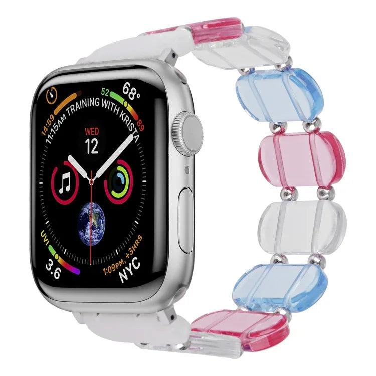 Stretch Resin Watch Band, For Apple Watch Series 4 44mm, For Apple Watch Series 4 40mm, For Apple Watch Series 3 38mm, For Apple Watch Series 3 42mm, For Apple Watch Series 2 42mm, For Apple Watch Series 2 38mm