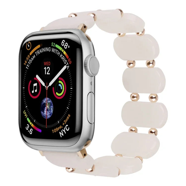 Stretch Resin Watch Band, For Apple Watch Series 4 44mm, For Apple Watch Series 4 40mm, For Apple Watch Series 3 38mm, For Apple Watch Series 3 42mm, For Apple Watch Series 2 42mm, For Apple Watch Series 2 38mm