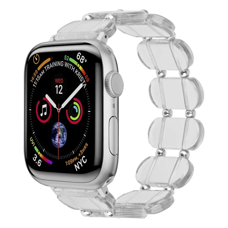 Stretch Resin Watch Band, For Apple Watch Series 4 44mm, For Apple Watch Series 4 40mm, For Apple Watch Series 3 38mm, For Apple Watch Series 3 42mm, For Apple Watch Series 2 42mm, For Apple Watch Series 2 38mm