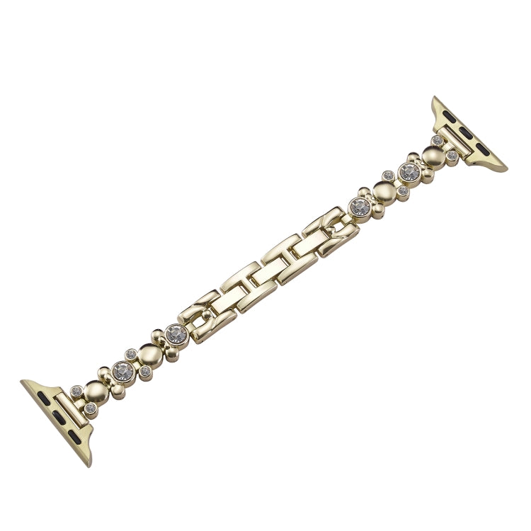 Metal Diamond Bear Chain Watch Band, For Apple Watch SE 2022 44mm, For Apple Watch Series 7 41mm, For Apple Watch Series 7 45mm, For Apple Watch SE 40mm, For Apple Watch SE 44mm, For Apple Watch Series 6 40mm, For Apple Watch Series 6 44mm             ...