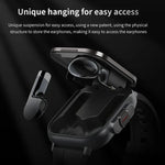 D8 2.01 inch 2 in 1 Bluetooth Earphone Steel Band Smart Watch, Support Health Monitoring / NFC, Steel Band (Black), Steel Band (Silver)